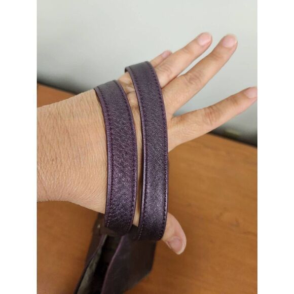 Longchamp Shoulder Handbag Tote purple Genuine Leather Rhinestone Large (PF) - Picture 15 of 16